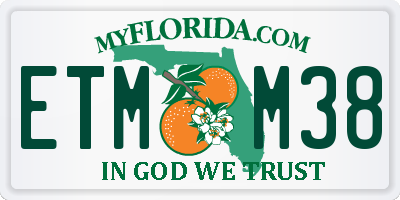 FL license plate ETMM38