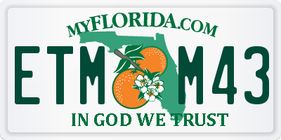 FL license plate ETMM43