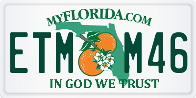 FL license plate ETMM46