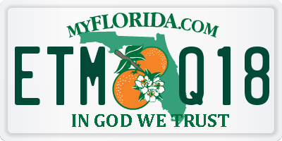FL license plate ETMQ18