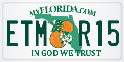 FL license plate ETMR15