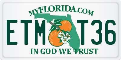 FL license plate ETMT36