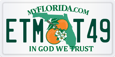 FL license plate ETMT49