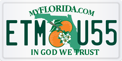 FL license plate ETMU55