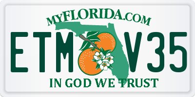 FL license plate ETMV35