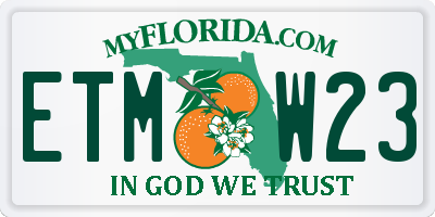 FL license plate ETMW23