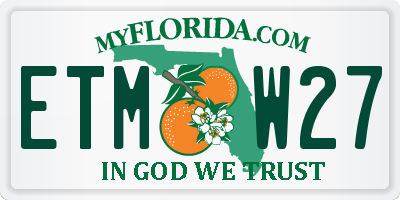 FL license plate ETMW27