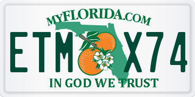 FL license plate ETMX74