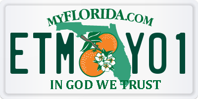 FL license plate ETMY01