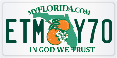 FL license plate ETMY70