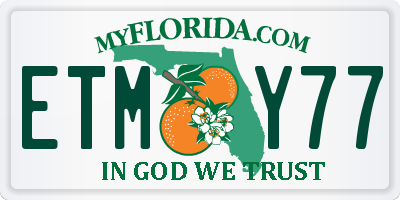 FL license plate ETMY77