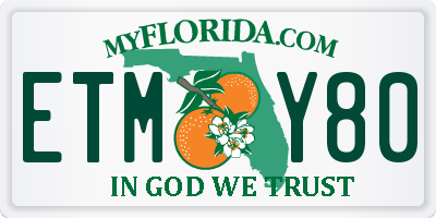 FL license plate ETMY80