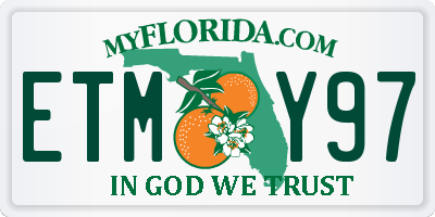 FL license plate ETMY97