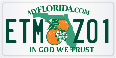 FL license plate ETMZ01