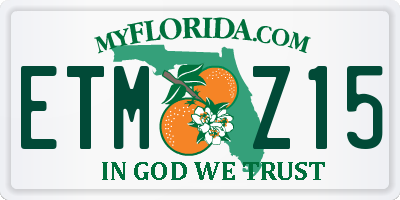 FL license plate ETMZ15