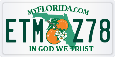 FL license plate ETMZ78