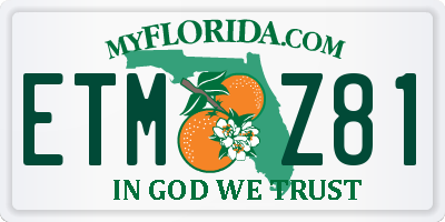 FL license plate ETMZ81
