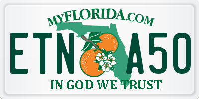 FL license plate ETNA50