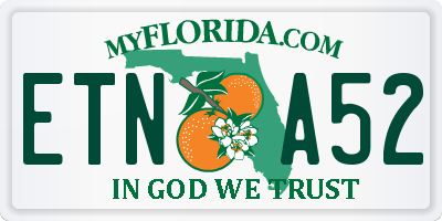 FL license plate ETNA52