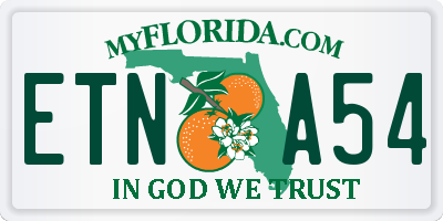 FL license plate ETNA54