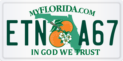 FL license plate ETNA67