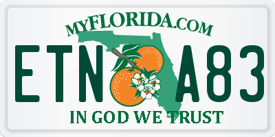 FL license plate ETNA83