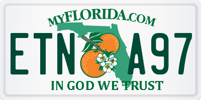 FL license plate ETNA97