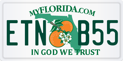 FL license plate ETNB55