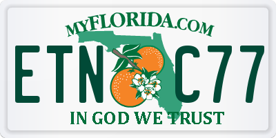 FL license plate ETNC77