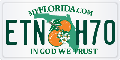 FL license plate ETNH70