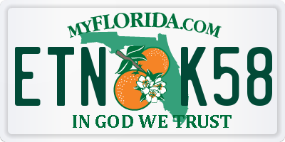 FL license plate ETNK58