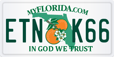 FL license plate ETNK66