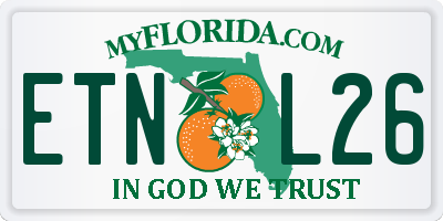 FL license plate ETNL26