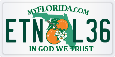 FL license plate ETNL36