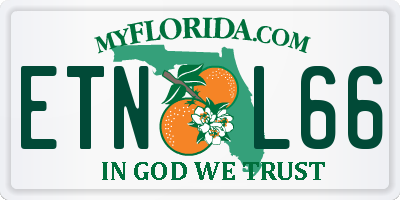 FL license plate ETNL66