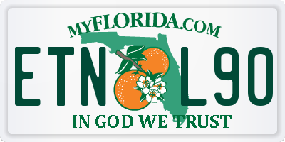 FL license plate ETNL90