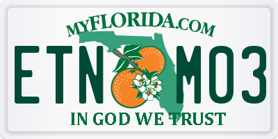 FL license plate ETNM03