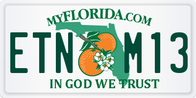 FL license plate ETNM13