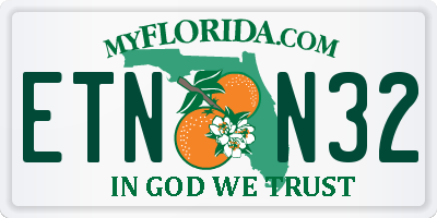 FL license plate ETNN32