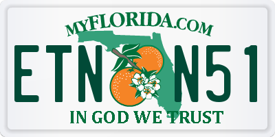 FL license plate ETNN51