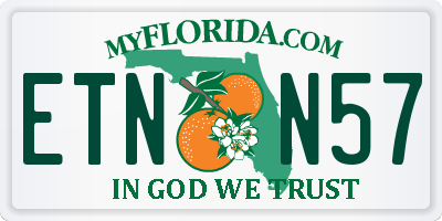 FL license plate ETNN57