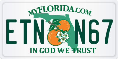 FL license plate ETNN67