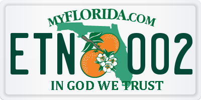 FL license plate ETNO02