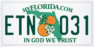 FL license plate ETNO31