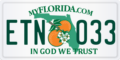 FL license plate ETNO33