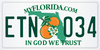 FL license plate ETNO34