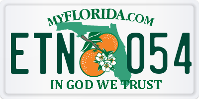 FL license plate ETNO54