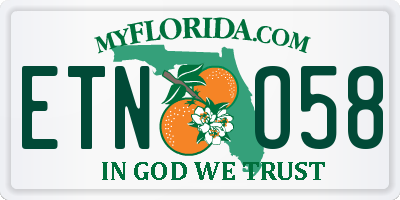 FL license plate ETNO58