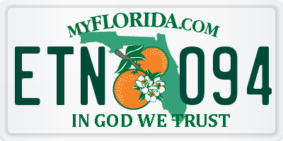 FL license plate ETNO94