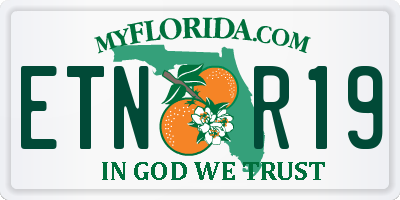 FL license plate ETNR19